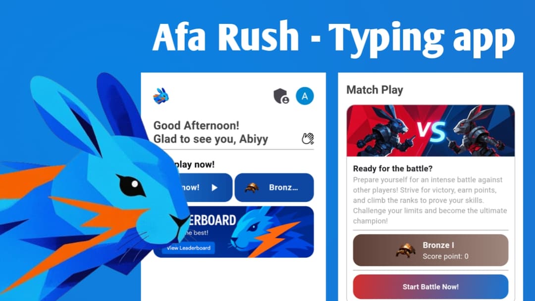 Afarush - Fast Typing Race App